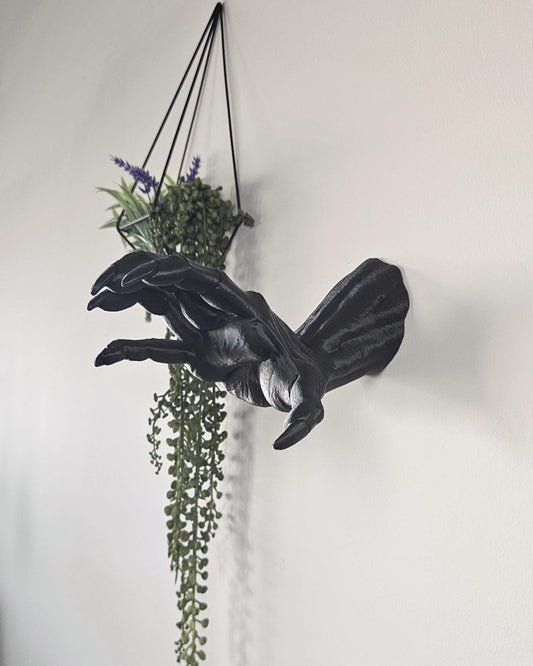 Demon Hand Wall Mount  3D Printed Gothic Devil Hand Sculpture, Macabre Wall Decor, Dark Fantasy Wall Art, Occult Curiosity Display