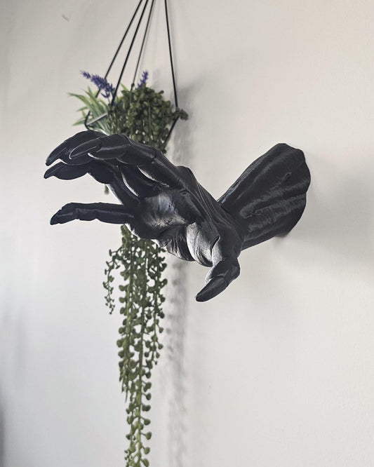 Demon Hand Wall Mount  3D Printed Gothic Devil Hand Sculpture, Macabre Wall Decor, Dark Fantasy Wall Art, Occult Curiosity Display