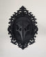 Gothic Raven Skull Wall Plaque  Ornate Victorian Frame Wall Mount, Dark Academia Curiosity Decor, Macabre Gothic Wall Art Display