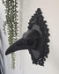 Gothic Raven Skull Wall Plaque  Ornate Victorian Frame Wall Mount, Dark Academia Curiosity Decor, Macabre Gothic Wall Art Display