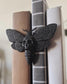 Deaths Head Moth Bookend  3D Printed Skull Moth Shelf Decor, Gothic Book Nook Accent, Dark Academia Library Gift