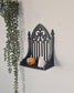 Gothic Arch Wall Shelf  3D Printed Cathedral Window Floating Shelf, Spooky Halloween Decor, Witchy Home Altar Display, Dark Academia